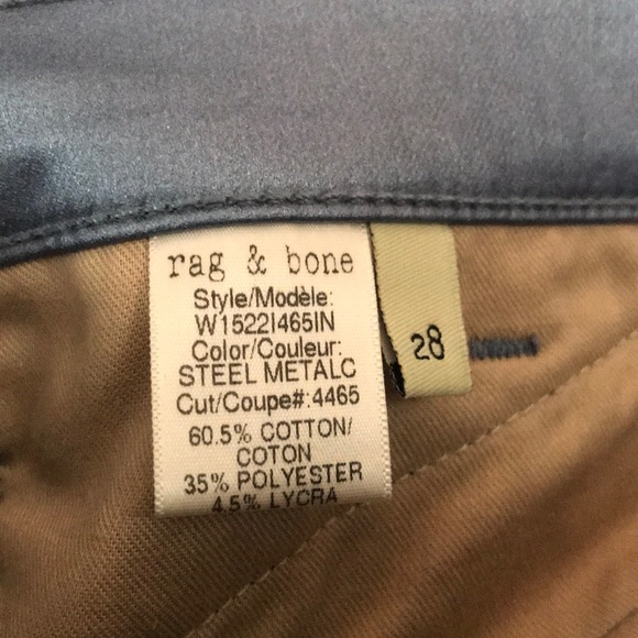 Rag & Bone Intermix Coated Metallic Rocker Pants - Picture 7 of 8